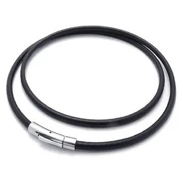 Mens Necklace Choker Brown Black Braided Cord Rope Artificial Leather  Necklace For Men Stainless Steel Clasp 4/6/8mm LUNM09