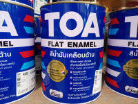 สีน้ำมันเคลือบด้านทีโอเอ แฟลท อีนาเมล สีดำด้าน TOA FLAT ENAMEL F888ขนาด3.785ลิตร