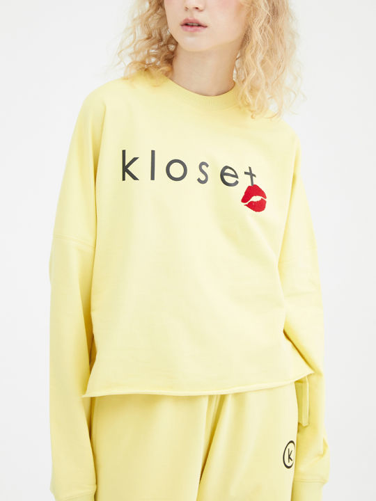 kloset-kk22-set004-kissing-you-sweatshirt-set-เสื้อแขนยาว-กางเกงขายาว-เอวยางยืด-เสื้อจั๊มปลายแขน-กางเกงยางยืด