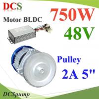 มอเตอร์บลัสเลส BLDC 48V 750W พร้อมคอนโทรล ติดตั้งมู่เล่ย์ 2 ร่อง A ปั๊มชัก รุ่น BLDC-750W-48V-Pulley