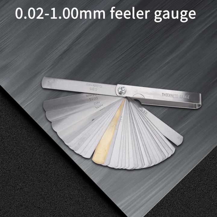 32-set-distance-gauge-feeler-gauge-valve-teaching-feeler-gauge-0-04-0-88-mm-gap-dimension