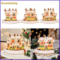 LINNANZHUBING 2PCS เรซิน ของตกแต่งแขวน เขียนชื่อ ตกแต่งต้นคริสต์มาส จี้ครอบครัวกวางเรนเดียร์ ของขวัญสำหรับเด็ก ดีไอวาย เครื่องประดับกวางเรนเดียร์ ครอบครัวของคุณ