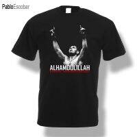 【Mens clothing】Nurmagomedov Alhamdulillah เสื้อยืดนักสู้สีดำผู้ชายนักสู้ Shubuzhi แฟชั่นใหม่แบรนด์ผู้ชายเสื้อยืดแขนสั้นสีทึบ