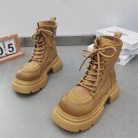 รองเท้าบูทบริทิชมาร์ติน Caohuatang3European สำหรับผู้หญิง,พื้นรองเท้าหนา Sepatu BOOT Pendek ผ้าใบบู้ตผู้หญิงแฟชั่น Bootscaohuatang3มอเตอร์ไซค์สำหรับฤดูใบไม้ร่วง/ฤดูหนาว2023