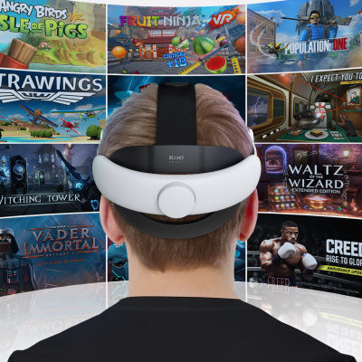 การออกแบบกีวีสำหรับ Oculus Quest 2 Comfort Adjustable Head Strap เพิ่มการสนับสนุนปรับปรุงความสะดวกสบาย-เสมือนสำหรับอุปกรณ์เสริม VR