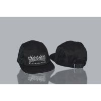 COD tjjs079 Black Cotton Twill Thrasher Design 5 Panel Cap One Size for Men