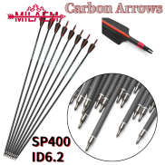 COD 3 6 12 Cái Mũi Tên Carbon 31Inch Spine400 ID6.2mm 100gr Mũi Tên Hợp