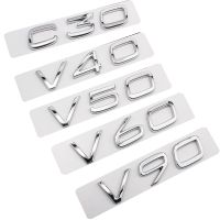 Car 3D ABS Rear Tail Trunk Letters Word Chrome Logo Badge Emblem Decals Sticker For Volvo V40 V50 V60 V90 C30 Accessories