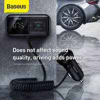 BASEUS T พิมพ์ S-16 ไร้สายบลูทูธ 5.0 MP3 Car C harger แบบ Dual USB ค่าใช้จ่ายได้อย่างรวดเร็วชาร์จไร้สายเครื่องส่งสัญญาณ FM แฮนด์ฟรี Hi-Fi AUX เสียงเครื่องเล่น MP3 รองรับ USB TF การ์ด SD การ์ดเครื่องเล่นเพลง