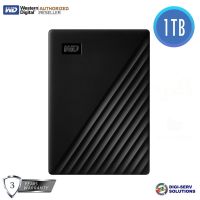 สินค้าผ่านการรับรอง WD My Passport 1TB (สีดำ) ฮาร์ดไดรฟ์พกพารุ่นใหม่