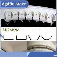 Dgdfhj Shop 1M 2M 3M Curtain Track Rail Straight Flexible Ceiling Mounted wall Windows Balcony Plastic Bendable Home Accessories