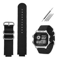 Modified Nylon Watch Band for Casio AE1200WH/1300/1000/1500 AE-1200 A158W A159 Waterproof Outdoor Sports Wrist Strap 24*18mm