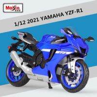 มอเตอร์ไซค์โมเดลโลหะของเล่นแข่ง Yzf-R1อัลลอยสำหรับเด็กยามาฮ่า1:12 2021รถมอเตอร์ไซต์สำหรับเด็ก