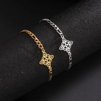 Witchcraft Celtic Knot Pendant Anklets Irish Witch Knot Foot Chain Summer Beach Shell Leg Bracelet For Women Girl Sandals Jewelr