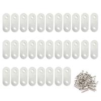 ♚ 30 Pack Flat Mending Plate for WoodStainless Steel Flat Straight Brace Metal Repair Fixing Wood Brace Joining Plates Connector