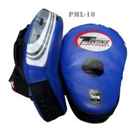 Twins  Special focus mitts PML-10 Navy blue  for Training Muay Thai MMA K1 เป้ามือทวินส์ สเปเชี่ยล แบบโค้ง สีน้ำเงิน หนังแท้ สำหรับเทรนเนอร์ ในการฝึกซ้อมนักมวย