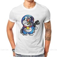 Robotic Design Graphic Tshirt Doraemon Cat Cartoon Manga Series Printing Tops Comfortable T Shirt Male Short Sleeve Gift Clothes