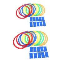 （A Decent） 10 Pcs Hopscotch Ring GameforSensory Integration TrainingSet สำหรับเด็กก่อนวัยเรียน