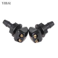 2Pcs Universal Car Front Windscreen Washer Jet Wiper Nozzle Water Spray DIY Kit Auto Replacement