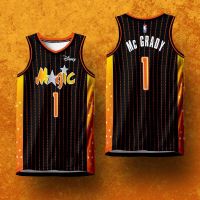 เสื้อกีฬาบาสเก็ตบอล ลายทีม NBA Magic McGrady YS2 พลัสไซซ์ สําหรับผู้ชาย และผู้หญิง SY2