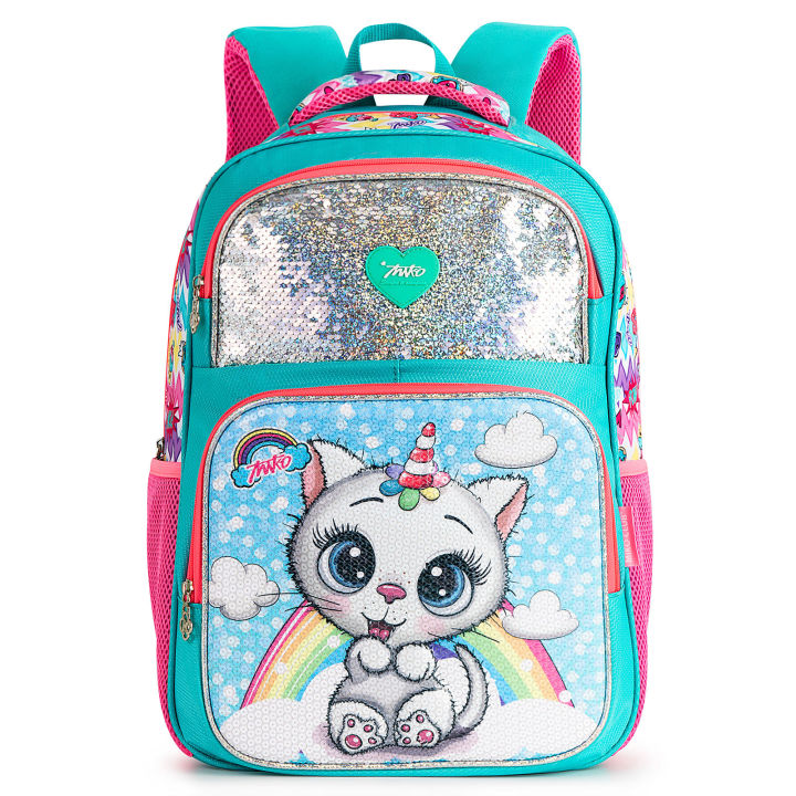 cross-border-rainbow-cat-กระเป๋านักเรียนกระเป๋าเป้เด็กผู้หญิงกระเป๋าเป้ปักเลื่อม