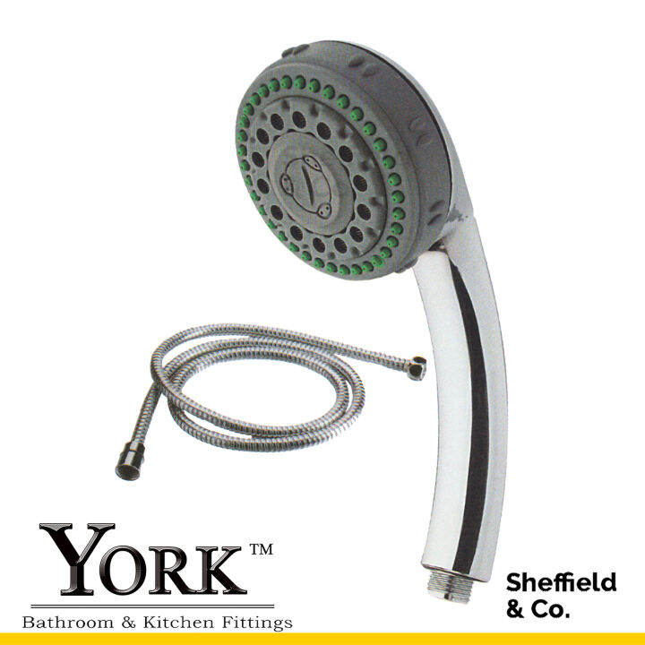 YORK Shower Hand Spray (3 Setting) with 1.2m Hose (HS0020) Lazada PH
