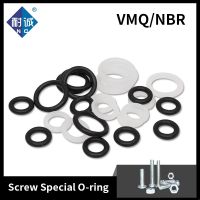 【DT】hot！ 20Pcs M4 M5 M7 Silikon Warna Putih Hitam NBR O-ring Sekrup Mesin Cuci mesin Karet Gasket Cincin Bermacam