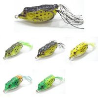 hot！【DT】 5Pcs Fishing Soft Toad Frogs Bass Baits Hollow Color