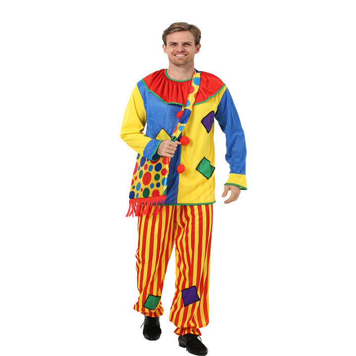 carnival-ผู้ใหญ่-clown-เครื่องแต่งกาย-ผู้ชาย-คอสเพลย์-เครื่องแต่งกาย-ตลก-circus-ซน-ugly-uniform-แฟนตาซี
