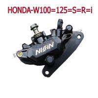 ปั้มดิสเบรคหน้า(ล่าง)พร้อมขาคาลิบเปอร์ NISIN 2 PORT สำหรับ HONDA-W100/S/N  W125/S/R/i  สีดำ งานสุดเทพ 10A