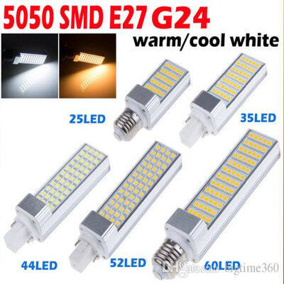 5W 7W 9W 12W 15W G24 LED Bulb Light E27 Bulb LED Lighting Lamp SMD5050 AC85-265V LED Bulbs 180 Degree Horizontal LED Bulb