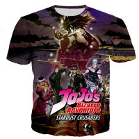 อะนิเมะ JoJo ผจญภัยที่แปลกประหลาด3D พิมพ์เสื้อยืดผู้ชายผู้หญิงแฟชั่นสบายๆเสื้อยืดสไตล์ฮาราจูกุเสื้อยืดสตรี Tee ท็อปส์