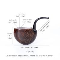 RU-Handmade Briar Wood Bent Stem Pipe Acrylic Mouthpieces Mini Tobacco Smoking Accessory Sandblast or Smooth Style Pocket Pipes