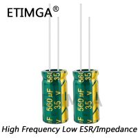 12pcs/lot Low ESR/Impedance High Frequency 35v 560UF Aluminum Electrolytic Capacitor Size 10*20 560UF35V 20% WATTY Electronics