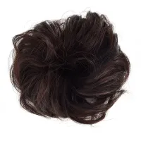 ผู้หญิงต่อผม Bun ที่รัดผมยืดหยุ่นวิกผมลอน Hairpieces Scrunchie