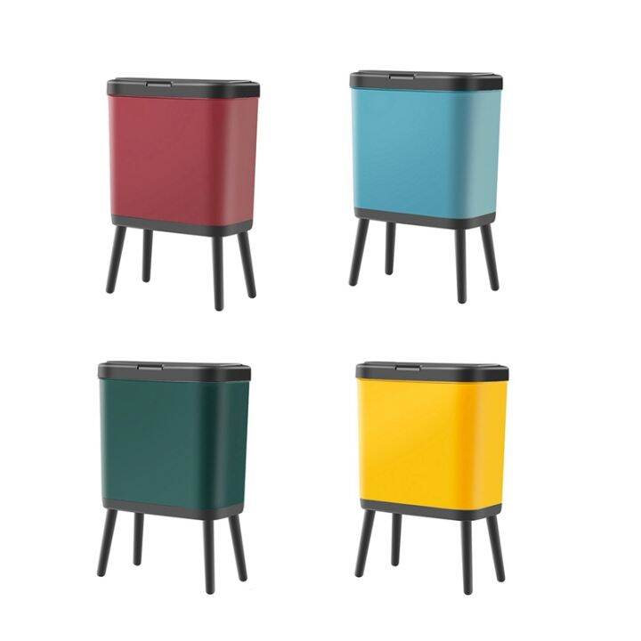 15l-nordic-style-high-foot-kitchen-trash-can-creative-press-type-plastic-toilet-bathroom-waste-bin-with-lid