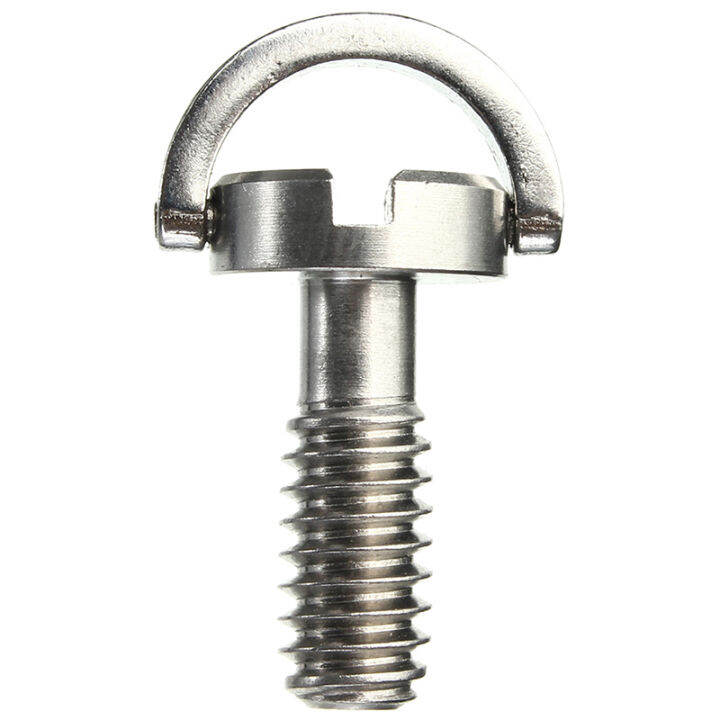 long-1-4-d-ring-screw-stainless-steel-for-camera-tripod-quick-release-plate-silver