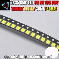 100PCS/Lot  2835 SMD LED 1W White warm white  6V 9V 18V 36V 150MA/100MA/30MA/60MA/Electrical Circuitry Parts