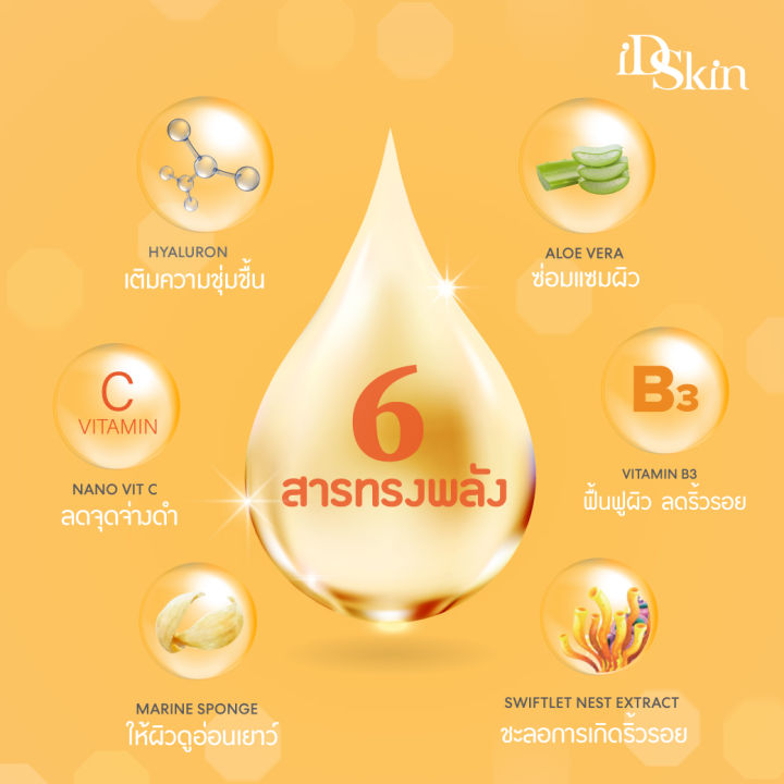 id-skin-power-radiance-cleansing-cream-foam-ไอดีสกิน-คลีนซิ่งโฟม-ทำความสะอาดผิวหน้า-30-ml-นาโนวิตซีคลีนซิ่งโฟม-ทำความสะอาดผิวหน้า