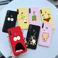 Realme 5 5s 5i 6i 5 Pro 5 Pro Case Matte Soft ซิลิโคนน่ารักทาสีเคสมือถือกันกระแทกฝาหลัง