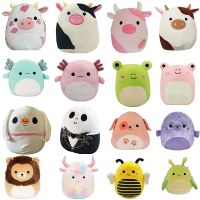 【CC】 20cm Axolotl Cows Frog Strawberry Stuffed Animals Plushie Baby Soft Children Gif