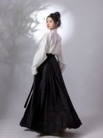 Retro Chinese Improved Ancient Hanfu Style Ma Mian Skirt Loose Shirt Long dress two pieces Set for women daily hanfu Dress