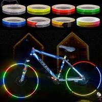 CROSSALISON เทปฟิล์ม สติกเกอร์สะท้อนแสง กาวในตัว ความปลอดภัยและความปลอดภัย ฟิล์มสะท้อนแสงรถจักรยานยนต์ ตกแต่งล้อจักรยาน เทปสำหรับขี่จักรยาน เทปสะท้อนแสงจักรยาน แถบเตือน