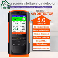 Air Quality Monitor Indoor Air Quality Pollution Detector Tester for Formaldehyde(HCHO), TVOC, PM2.5/PM1.0/PM10, Temperature Humidity Data Monitoring, Meter 24-Hour Real-Time Recording