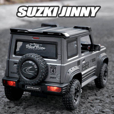 1:18 SUZUKI Jimny Off-Road Alloy Car Diecasts &amp; ของเล่นรถรุ่นพวงมาลัยเสียงและแสงรถของเล่นสำหรับของขวัญเด็ก