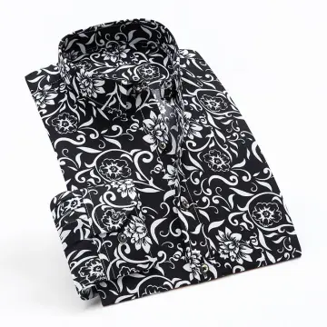 Men Long Sleeve Shirt Printed Shirts - Best Price in Singapore