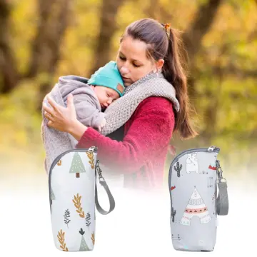 Buy Lekebaby Insulated Baby Bottle Tote Bags for Travel Double Baby Bottle  Warmer or Cool Arrow Grey Online at Low Prices in India  Amazonin