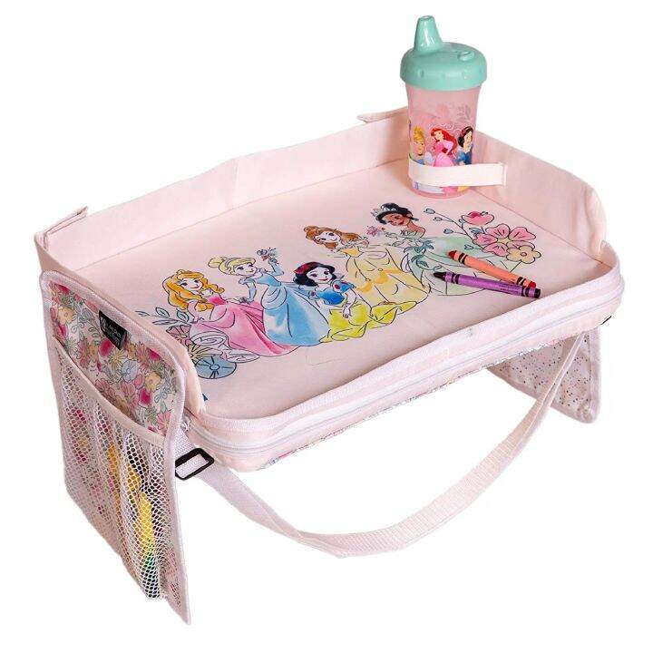 นำเข้า-กระเป๋าถาดกิจกรรมแบบพกพา-childress-disney-baby-by-3-in-1-car-seat-lap-tray-for-toddlers-amp-kids-princess-ราคา-1990-บาท