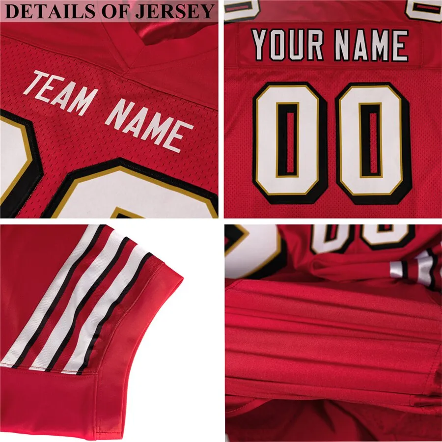 Aliexpress Stitch Embroidery Custom American Football Shirts for Men/Youths Sew Name Number Football Jersey