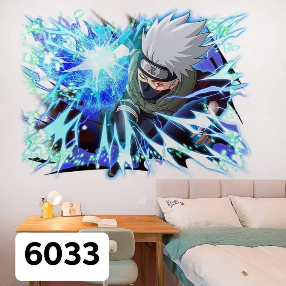 Criativo projeto dos desenhos animados naruto ímãs de geladeira 6pcs 3d no  estilo ninja adesivos de quarto magnético de decoração de casa de diy  decoração de parede zl435 / Ornamentos ~